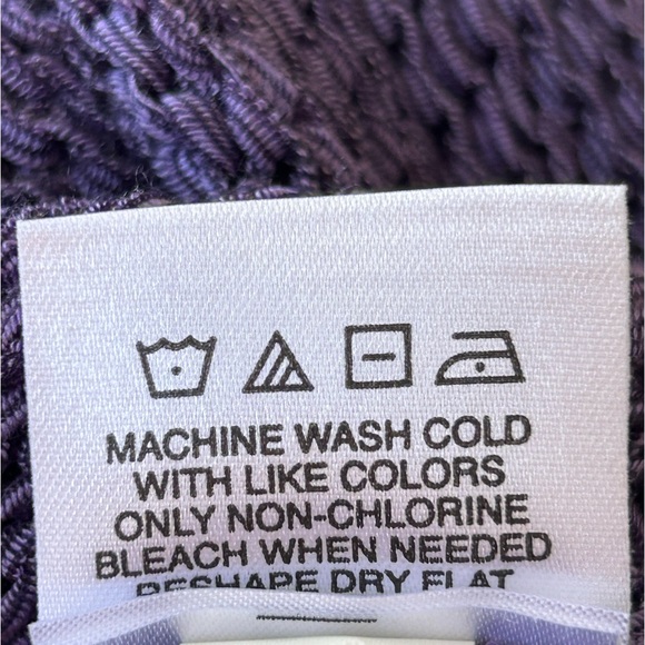 SIGRID OLSEN sM purple sweater set Tank/cardigan Easy care nylon bld Looks new - Picture 7 of 7